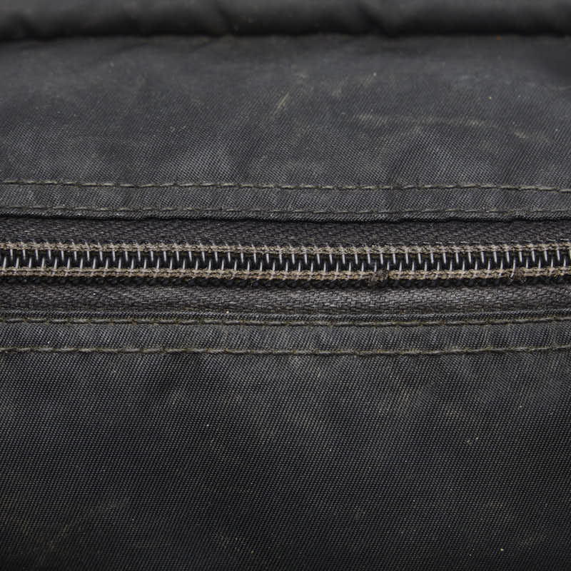 Prada Nylon Leather Shoulder Bag Black