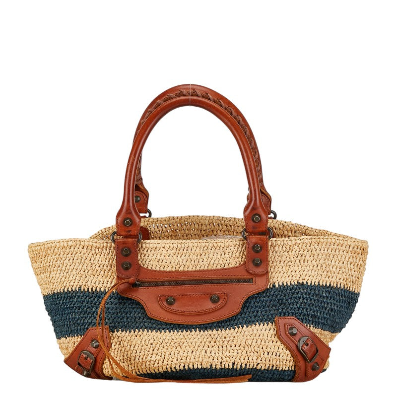 Top Quality Balenciaga Raffia Leather Small Handbag