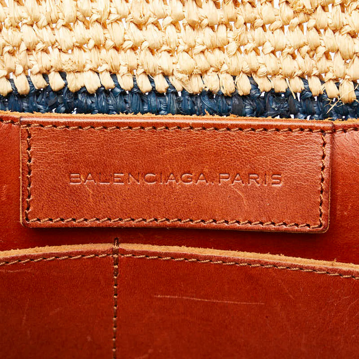 Top Quality Balenciaga Raffia Leather Small Handbag