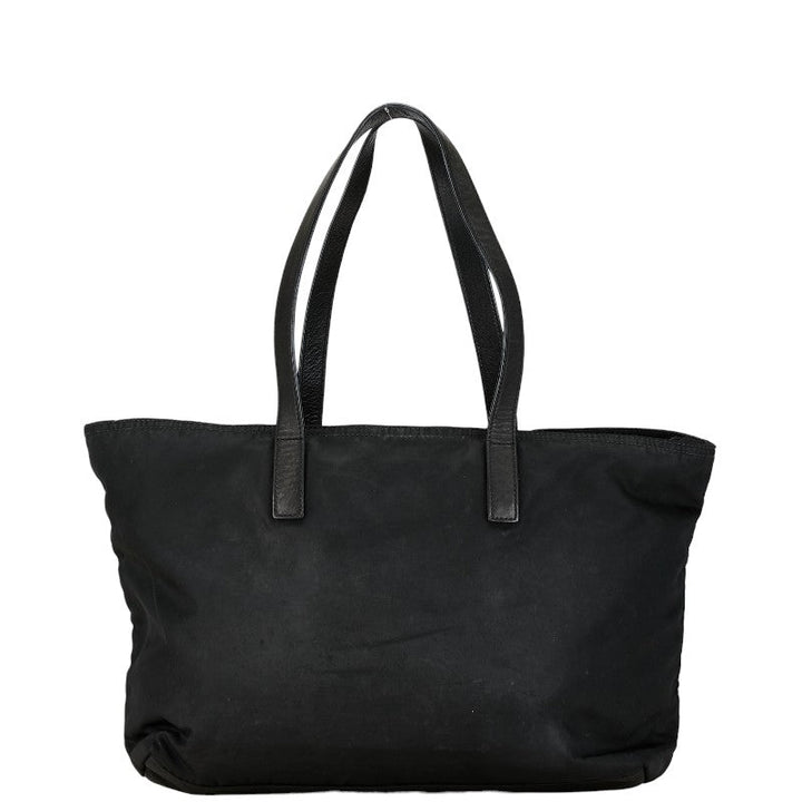 Prada Nylon Leather Triangle Logo Handbag