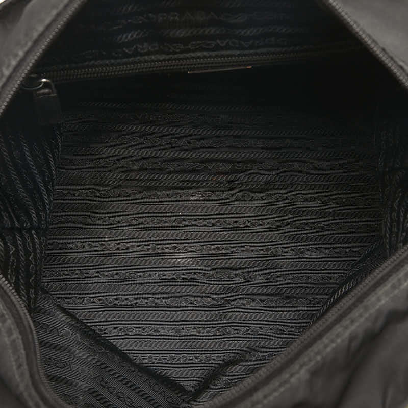 Prada Nylon Leather Triangle Logo Handbag