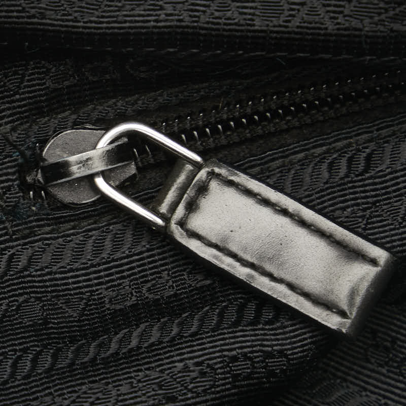 Prada Nylon Leather Triangle Logo Handbag