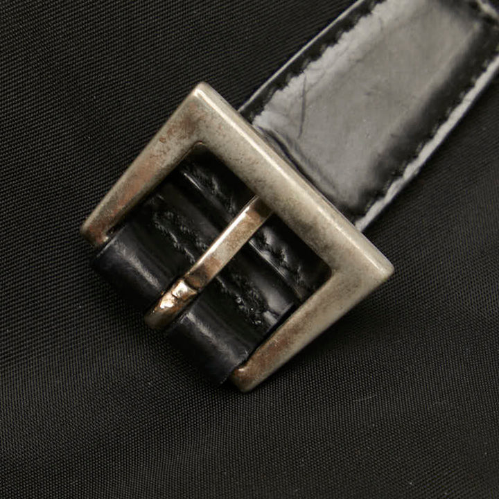 Prada Nylon Leather Triangle Logo Crossbody Bag