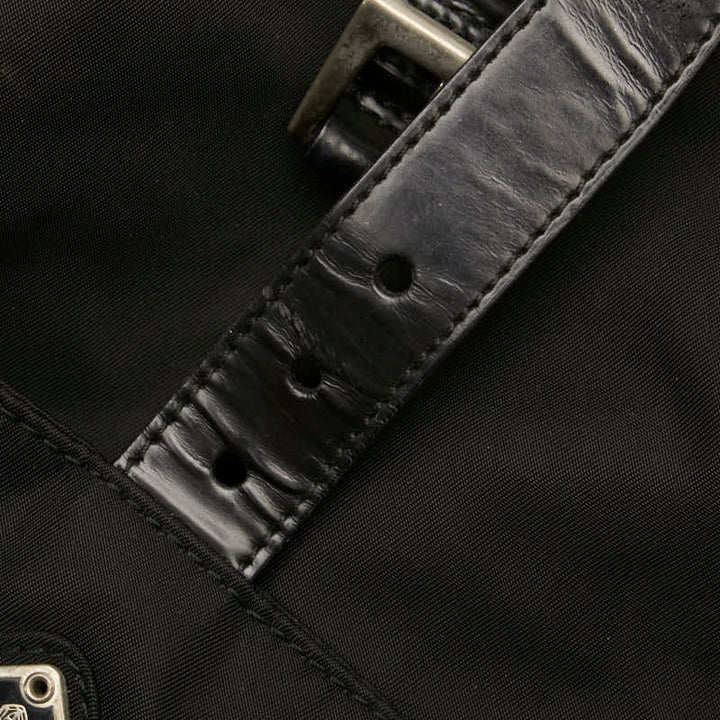 Prada Nylon Leather Triangle Logo Crossbody Bag