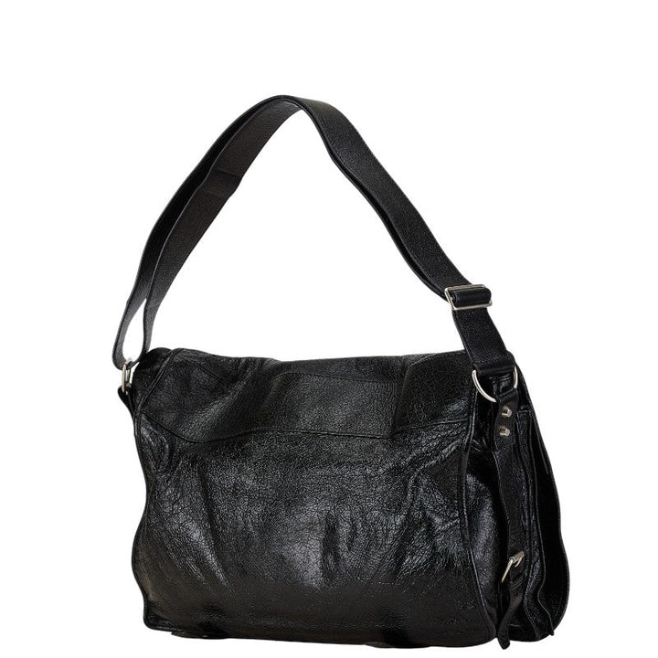 Top Quality Balenciaga Leather Classic Messenger Bag Black