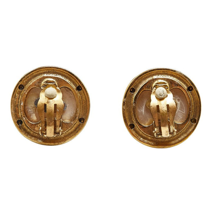 Top Quality Chanel Vintage Pearl Earrings Gold Plated