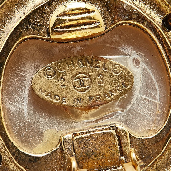 Top Quality Chanel Vintage Pearl Earrings Gold Plated