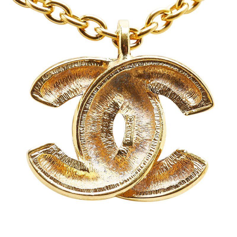 Top Quality Chanel Matelasse Coco Mark Necklace Gold
