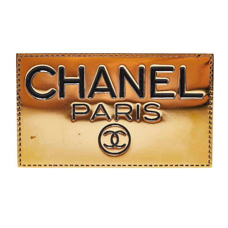 Top Quality Chanel Logo Plate Brooch Gold