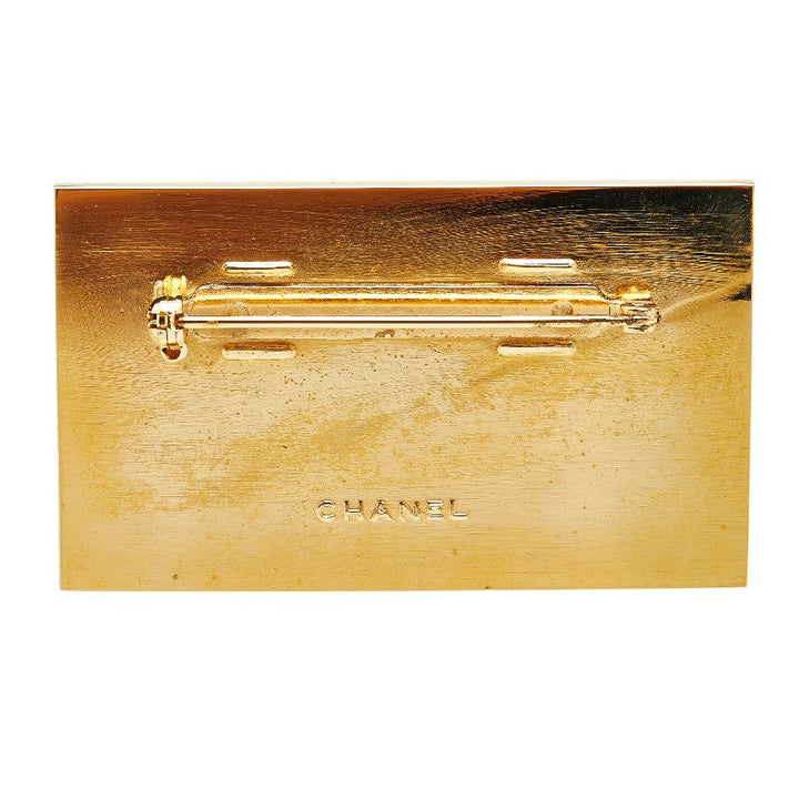 Top Quality Chanel Logo Plate Brooch Gold