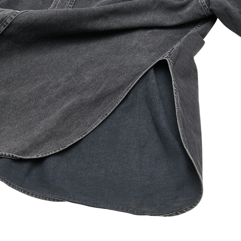 Top Quality Balenciaga Black Denim Shirt Cotton