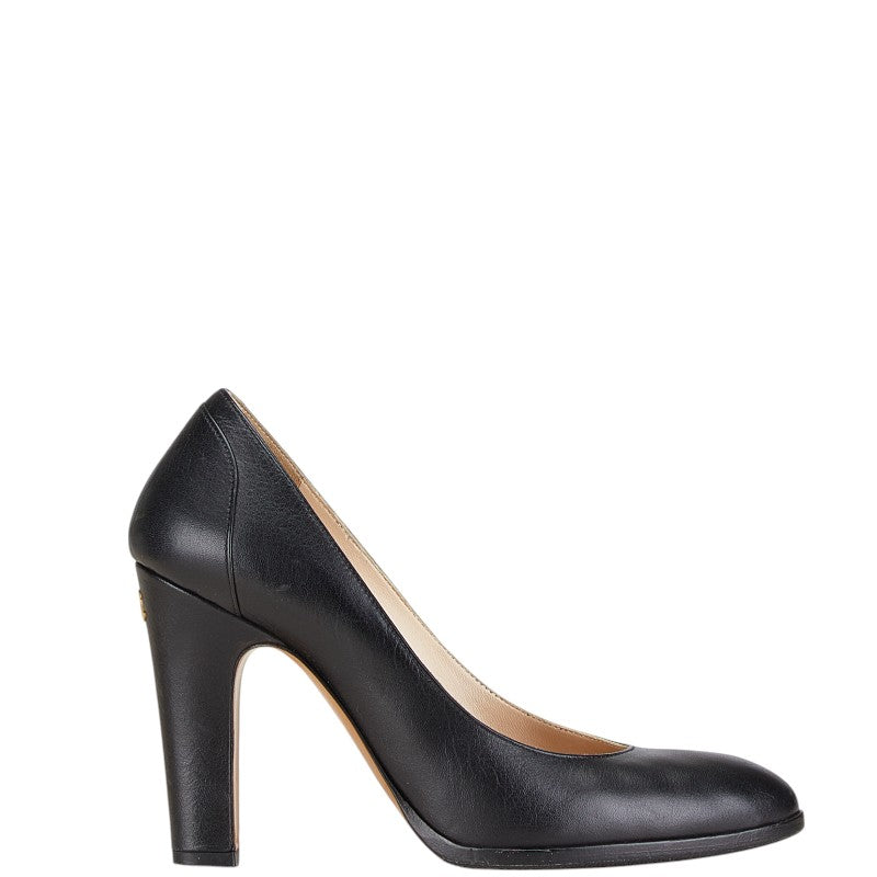 Top Quality Chanel Coco Mark Leather Pumps Black