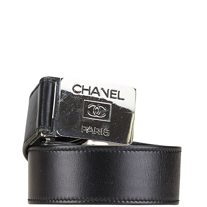 Top Quality Chanel Vintage Coco Mark Leather Belt