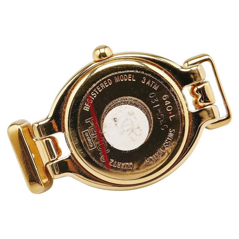 Fendi 640L Quartz Watch Stainless Steel Leather