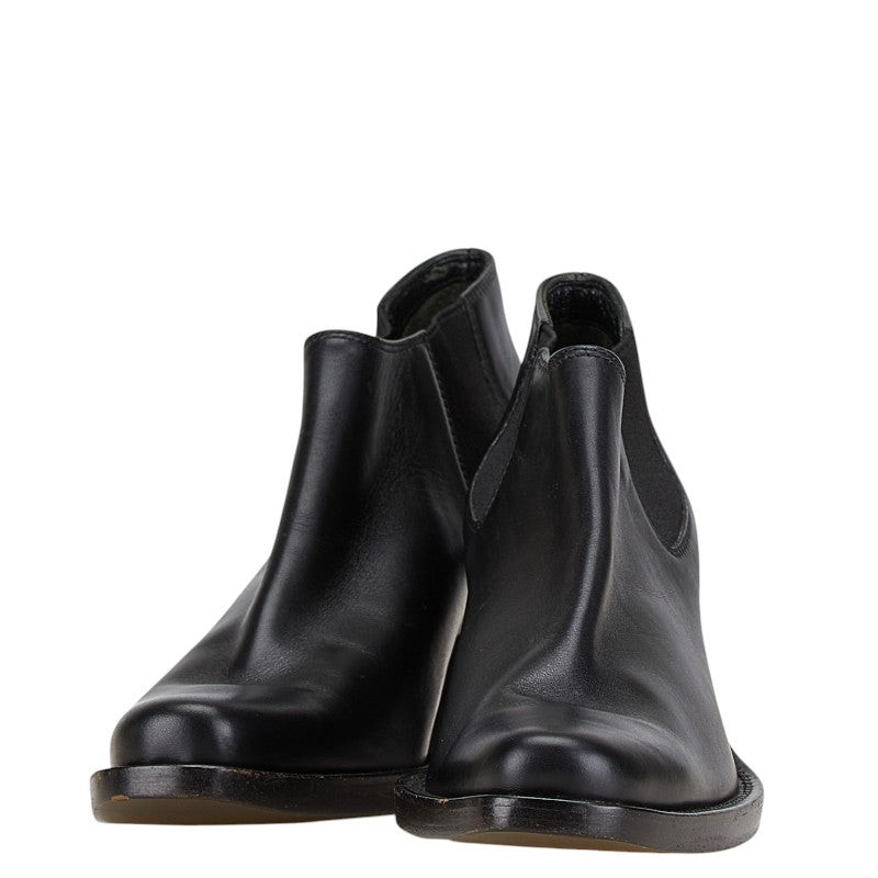 Prada Leather Short Boots Black Women