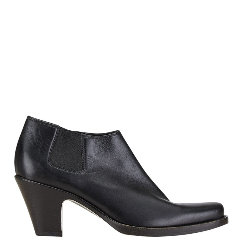 Prada Leather Short Boots Black Women