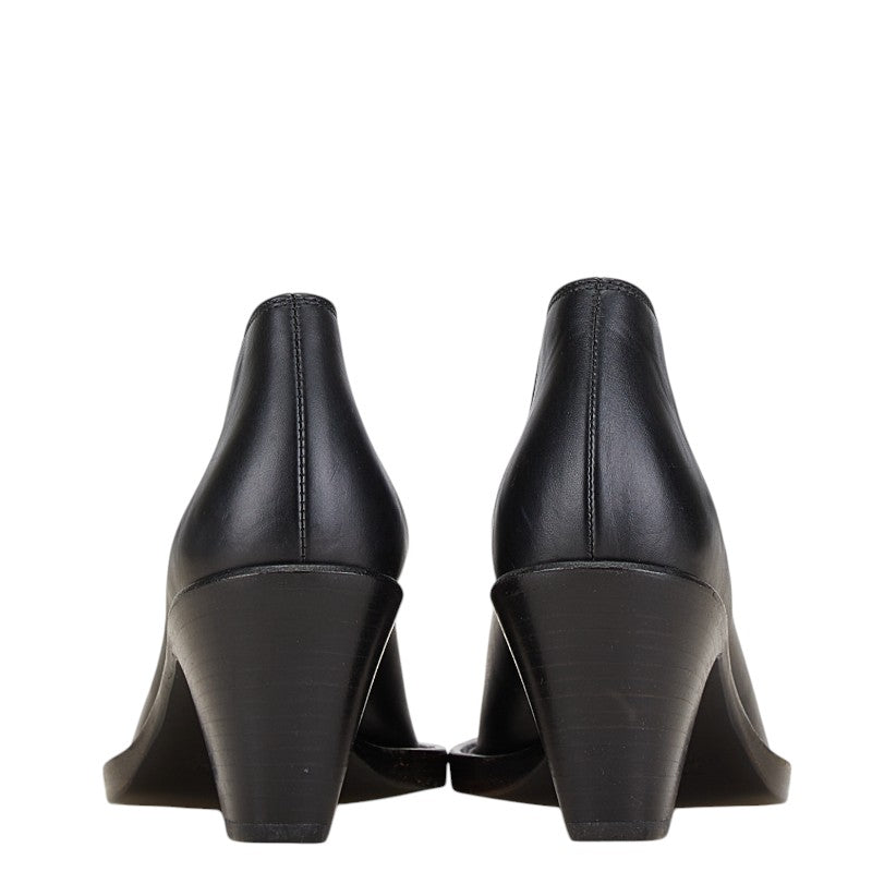 Prada Leather Short Boots Black Women