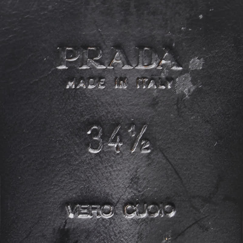 Prada Leather Short Boots Black Women
