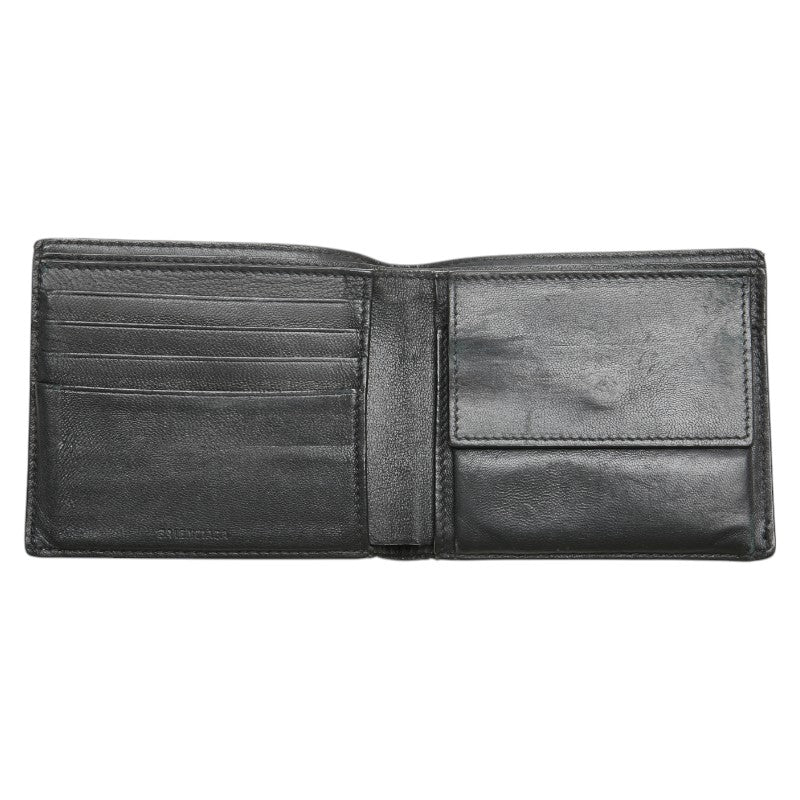 Top Quality Balenciaga Leather Logo Bifold Wallet