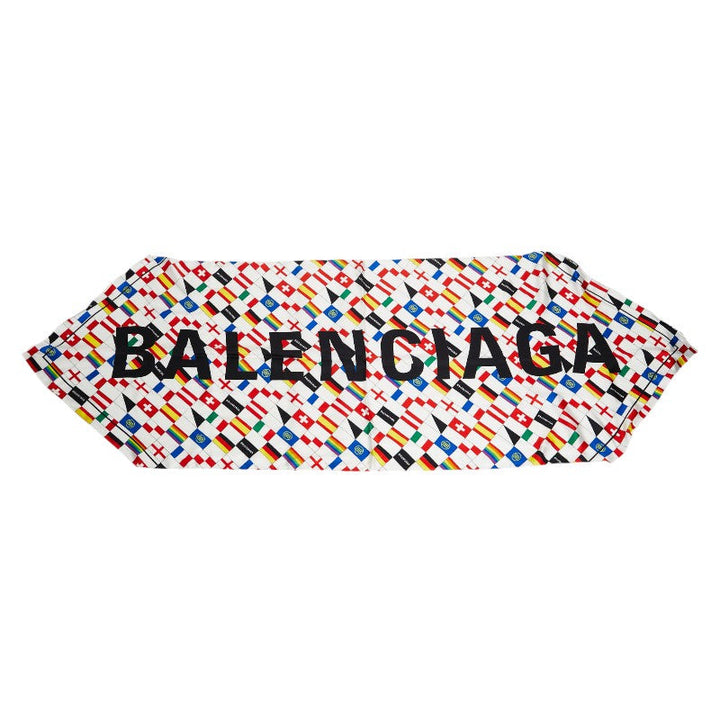 Top Quality Balenciaga Silk Logo Flag Scarf