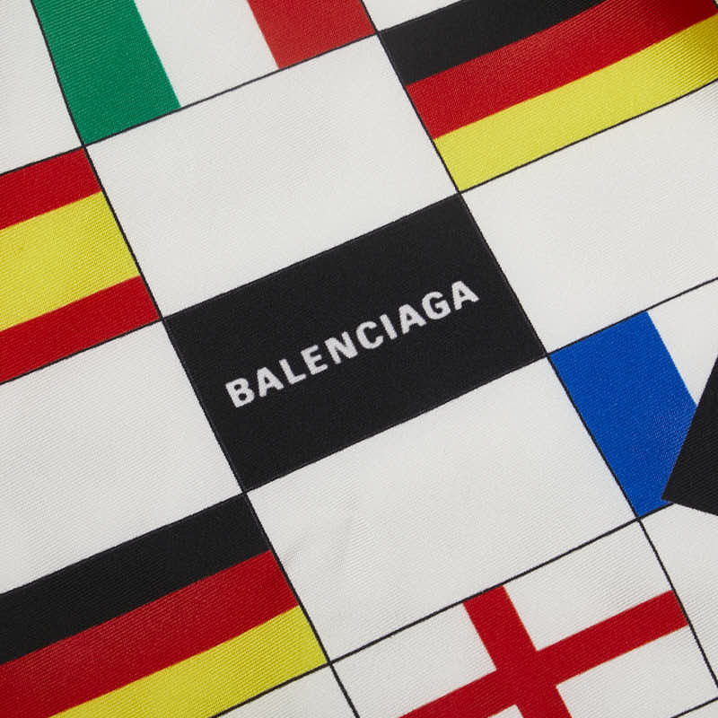 Top Quality Balenciaga Silk Logo Flag Scarf