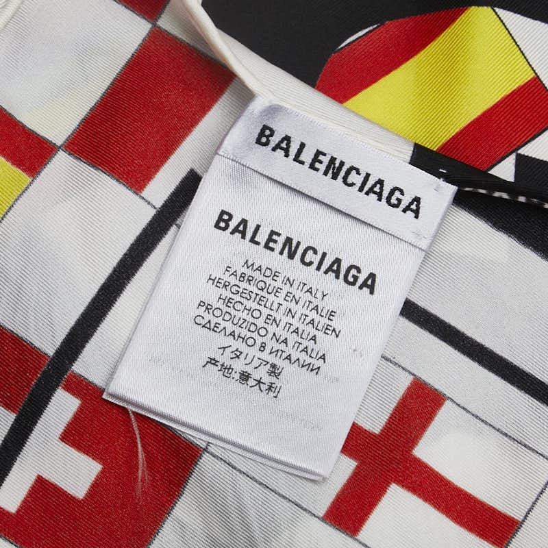 Top Quality Balenciaga Silk Logo Flag Scarf