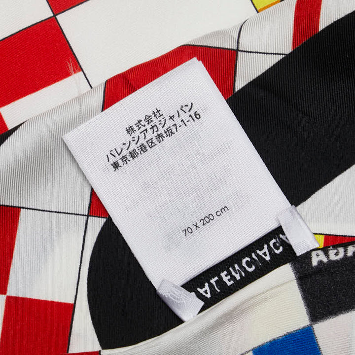 Top Quality Balenciaga Silk Logo Flag Scarf