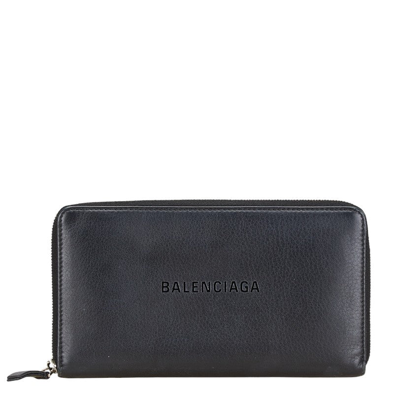 Top Quality Balenciaga Leather Logo Zip-Around Wallet