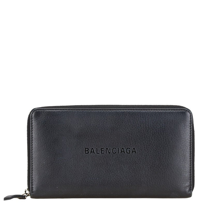 Top Quality Balenciaga Leather Logo Zip-Around Wallet