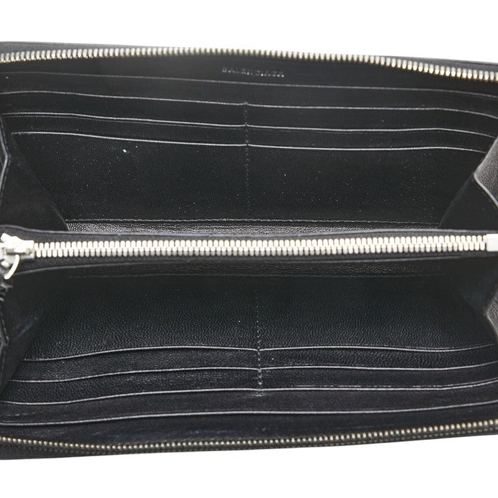 Top Quality Balenciaga Leather Logo Zip-Around Wallet