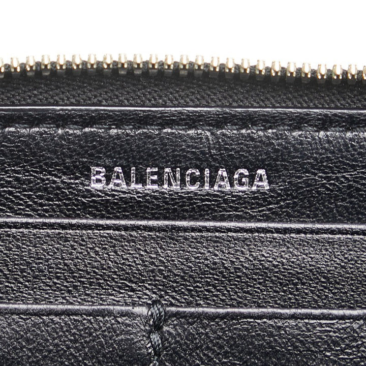 Top Quality Balenciaga Leather Logo Zip-Around Wallet