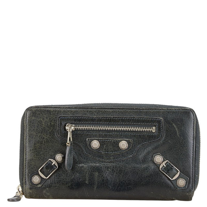 Top Quality Balenciaga Studded Leather Long Wallet