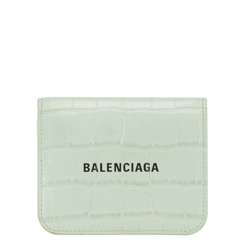 Top Quality Balenciaga Croc Embossed Leather Wallet