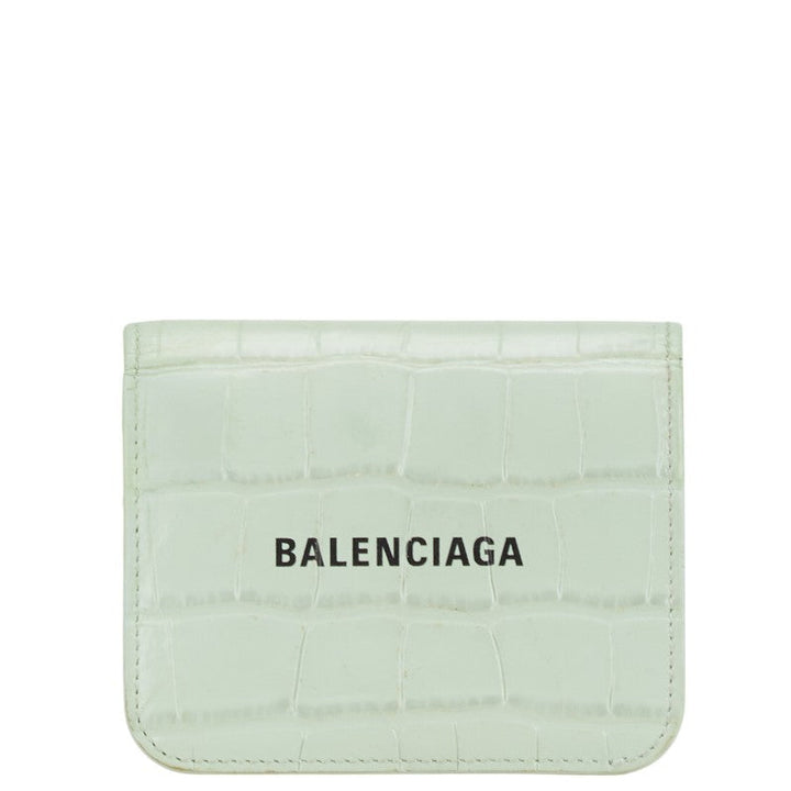 Top Quality Balenciaga Croc Embossed Leather Wallet