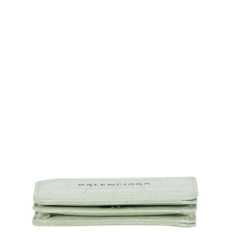 Top Quality Balenciaga Croc Embossed Leather Wallet