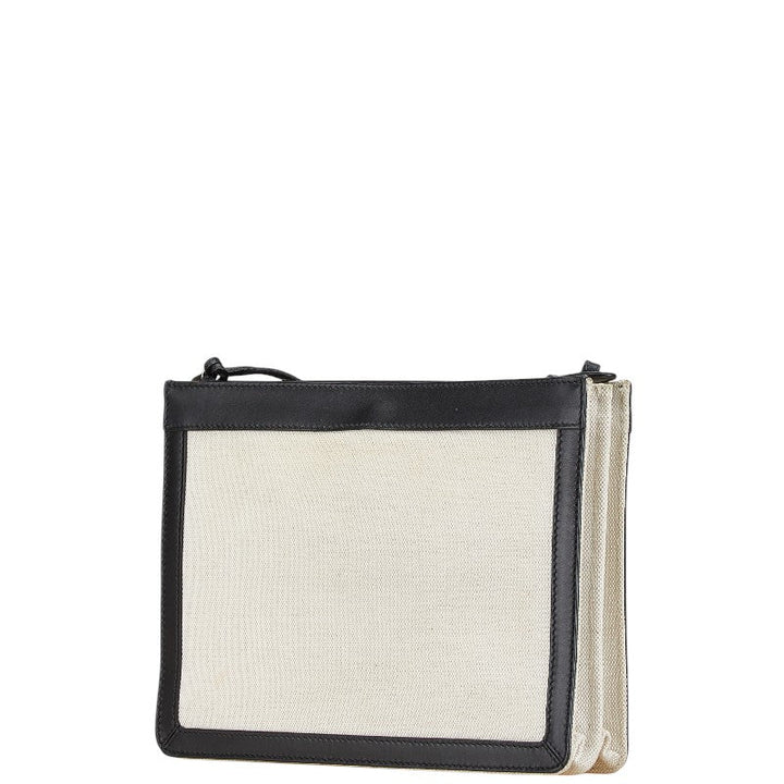 balenciaga Canvas Leather Navy Pochette Crossbody