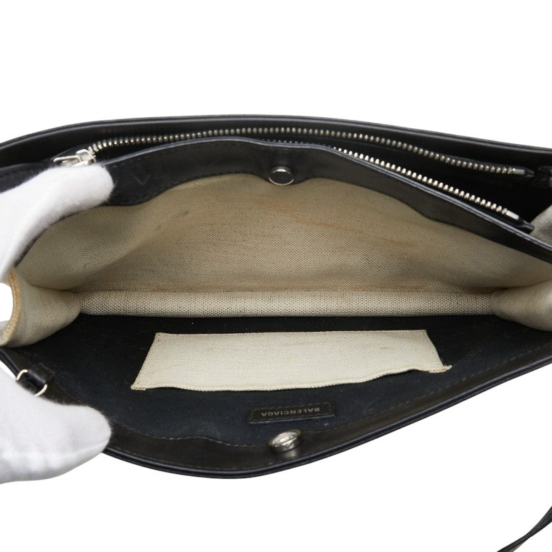 balenciaga Canvas Leather Navy Pochette Crossbody