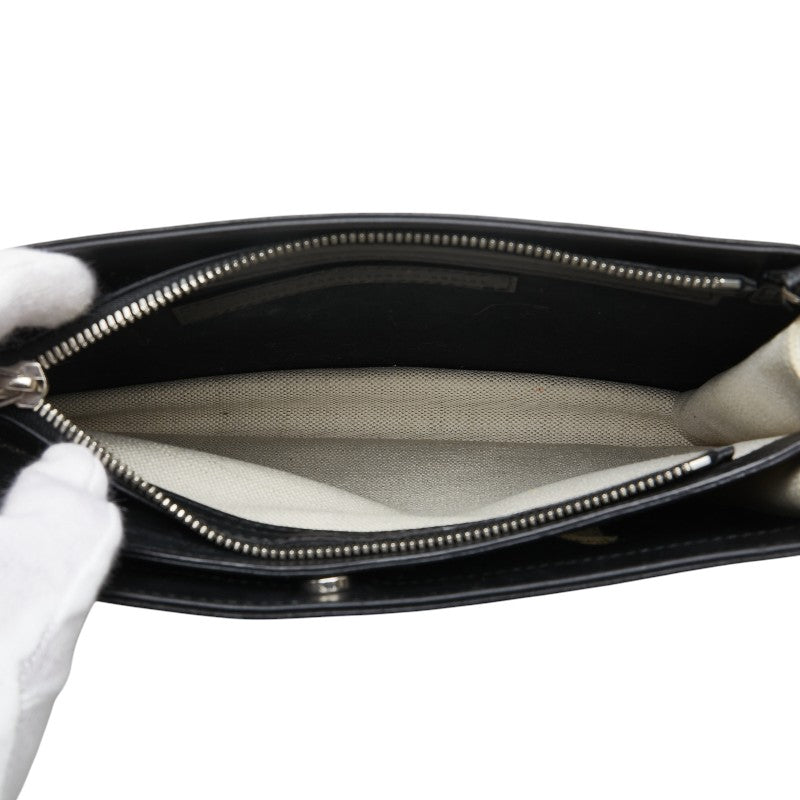 balenciaga Canvas Leather Navy Pochette Crossbody