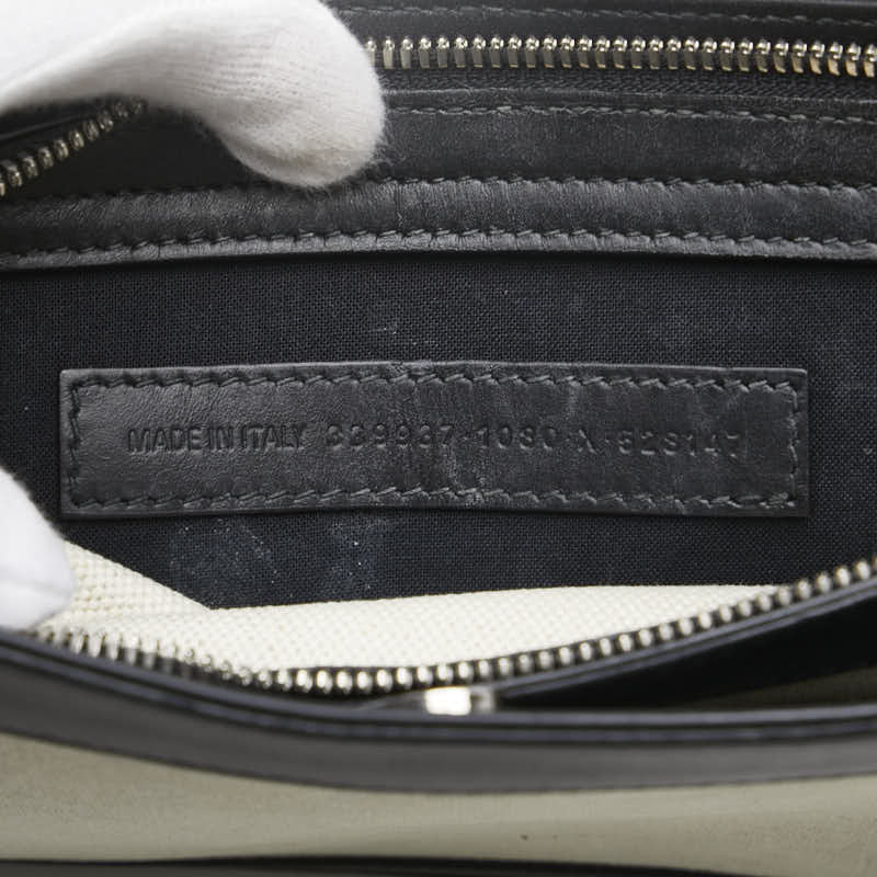 balenciaga Canvas Leather Navy Pochette Crossbody