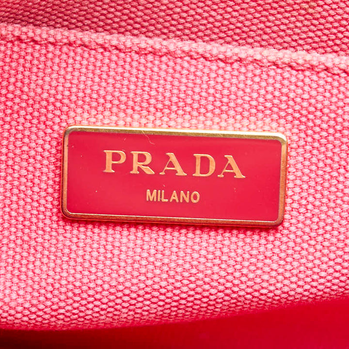 Prada Canapa Canvas 2WAY Handbag Pink