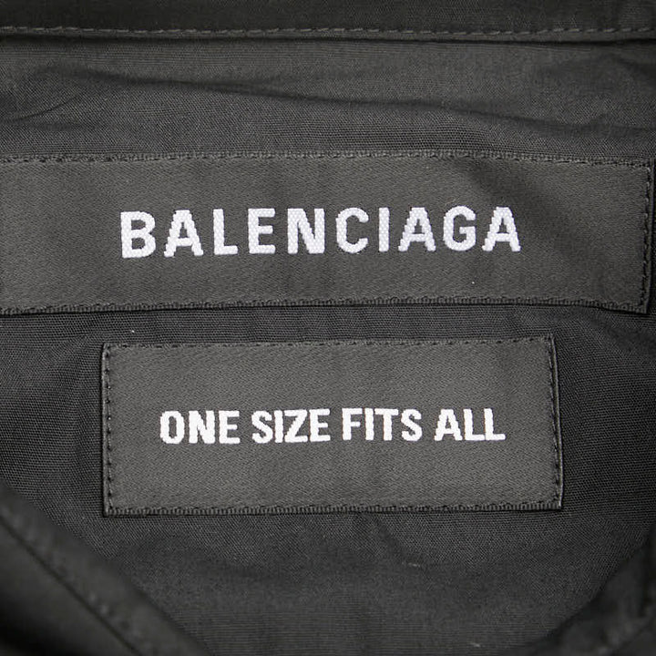 Top Quality Balenciaga Oversized Shirt Polyester Cotton Black