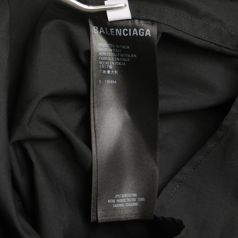 Top Quality Balenciaga Oversized Shirt Polyester Cotton Black
