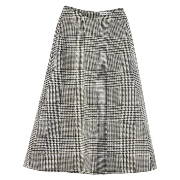 Top Quality Balenciaga Houndstooth Wool Long Skirt
