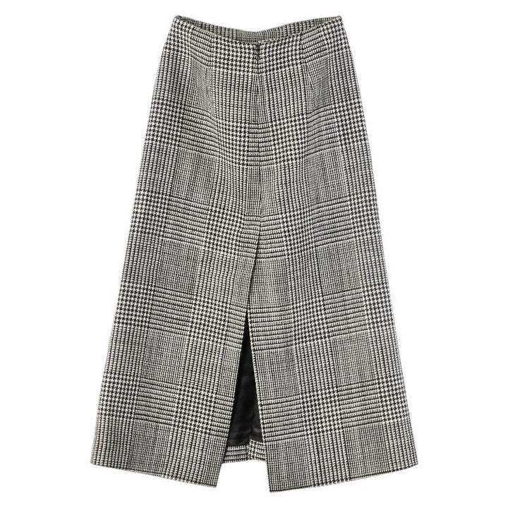 Top Quality Balenciaga Houndstooth Wool Long Skirt