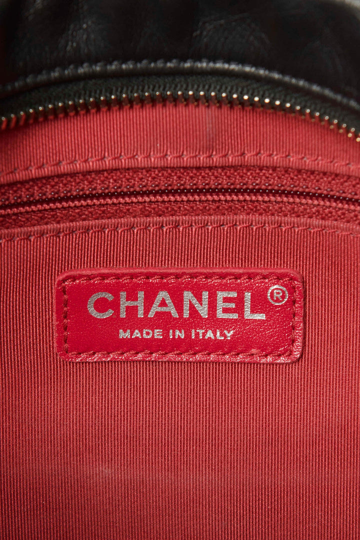Black Leather Medium Chanel Gabrielle Bag