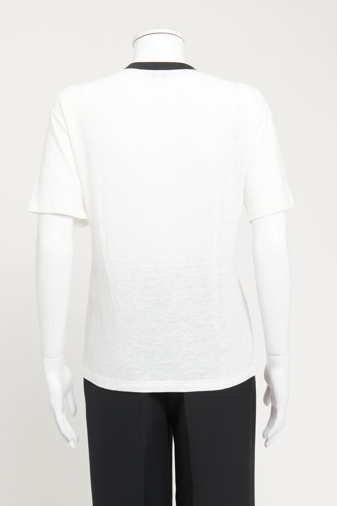 2020 Ivory Clock-Motif Chanel T-Shirt