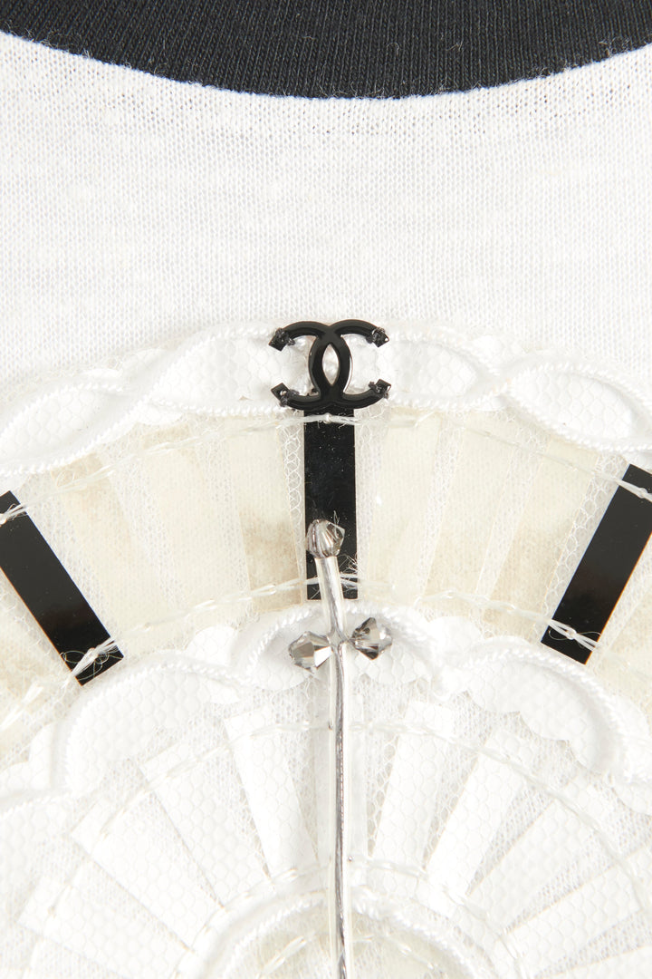 2020 Ivory Clock-Motif Chanel T-Shirt