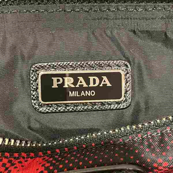 Prada Nylon Rabbit Print Pouch