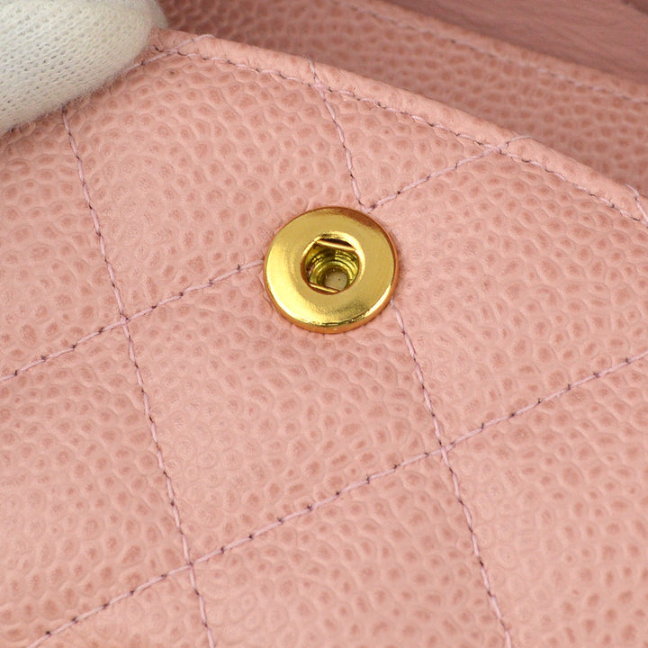 Top Quality Chanel Pink Caviar Medium Classic Double Flap Shoulder Bag