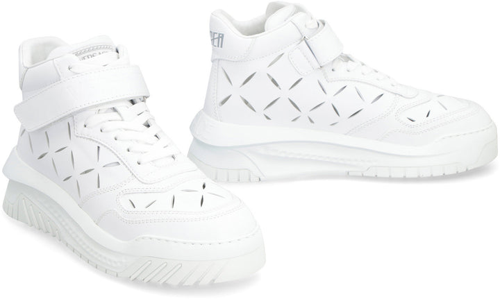 ODISSEA LEATHER HIGH-TOP SNEAKERS